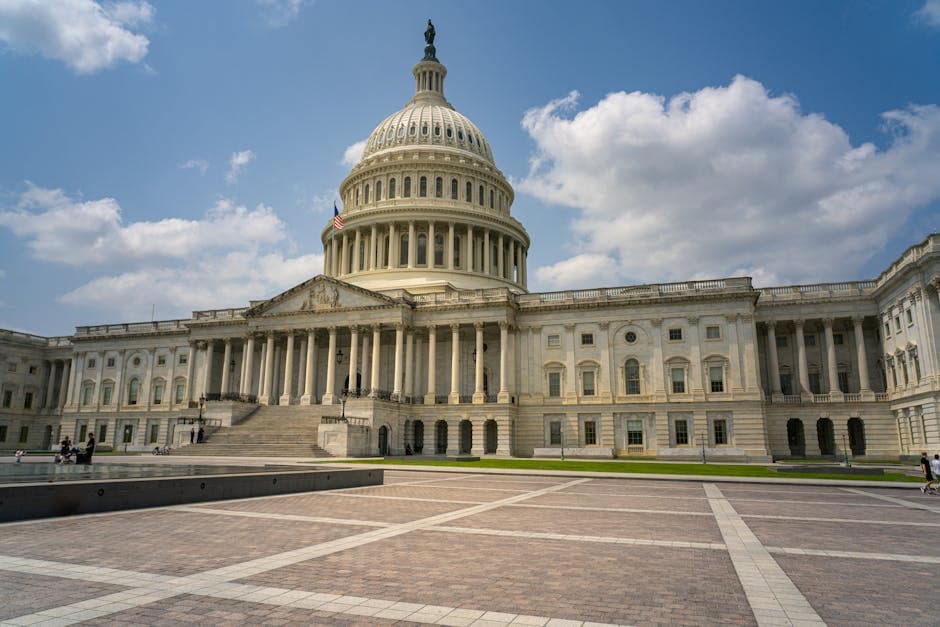 Beautiful daytime view of the historic United States Capitol in Washington D.C. showcasing its majestic architecture.
