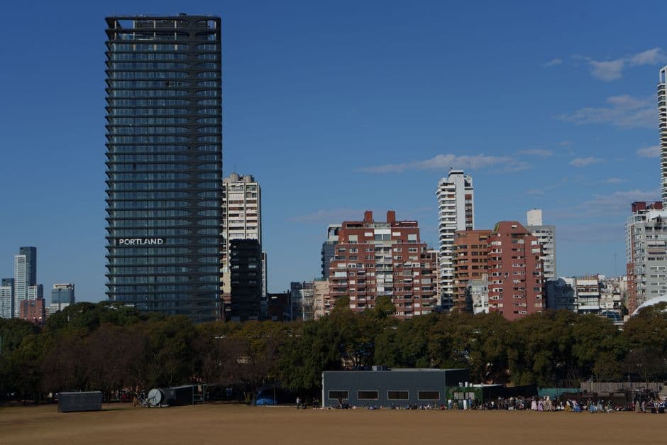 Skyline view of modern high-rise buildings in Buenos Aires, Argentina.