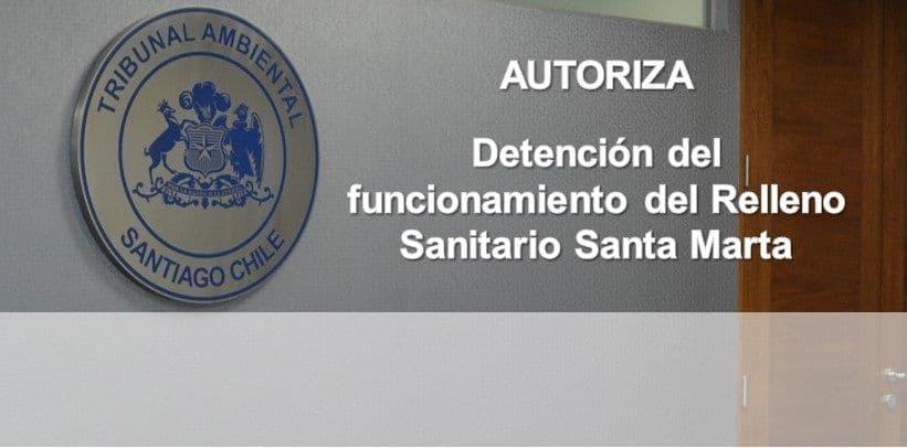 Segundo Tribunal Ambiental autoriza detención de funcionamiento de relleno Santa Marta.