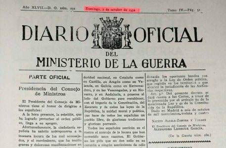 Sobre cómo acabó la República española con la declaración del “Estat cátala” en 1934.