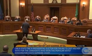 CS de EEUU declara constitucionales leyes que permiten a los Estados multar o remover miembros del Colegio Electoral que no voten por el candidato presidencial que se comprometieron a apoyar.
