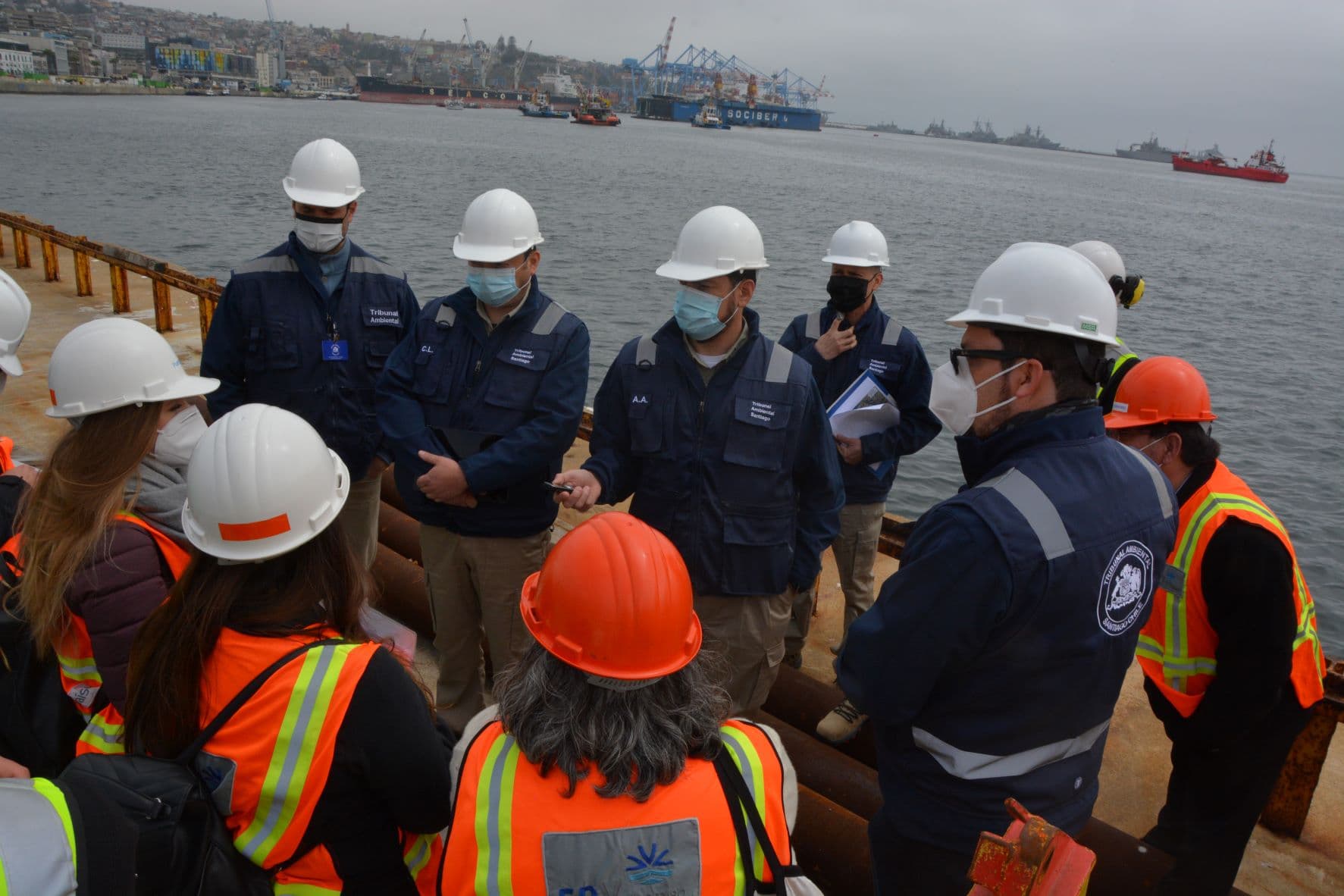 Ministros del Segundo Tribunal Ambiental realizaron inspección en terrenos donde se emplazará proyecto Terminal Cerros Valparaíso, TCVAL.
