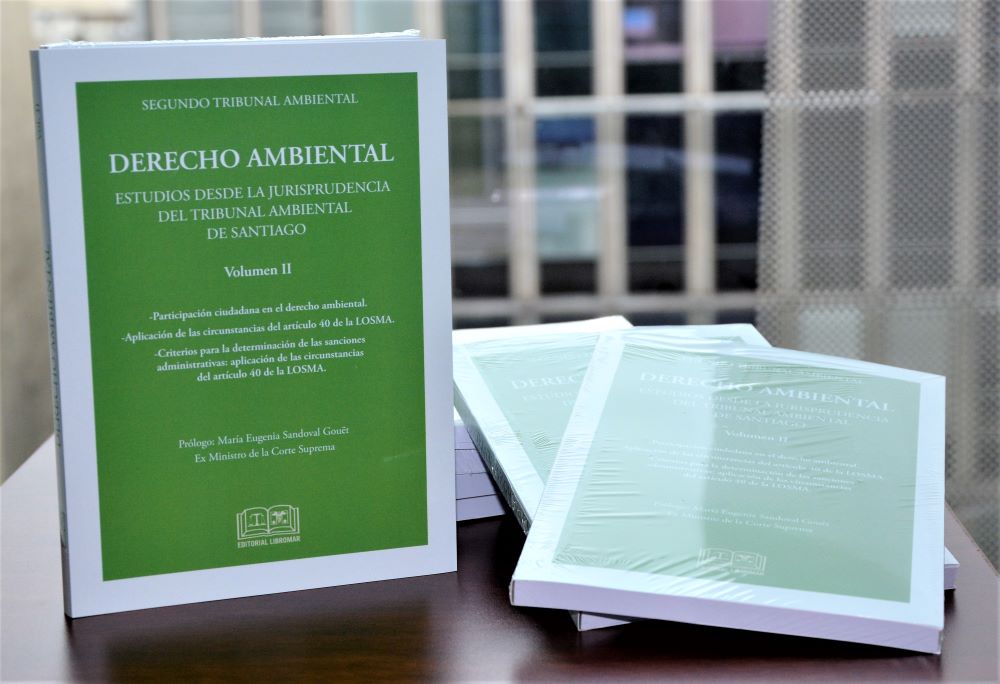 Segundo Tribunal Ambiental publica obra “Derecho Ambiental: Estudios desde la Jurisprudencia del Tribunal Ambiental de Santiago, Volumen II».