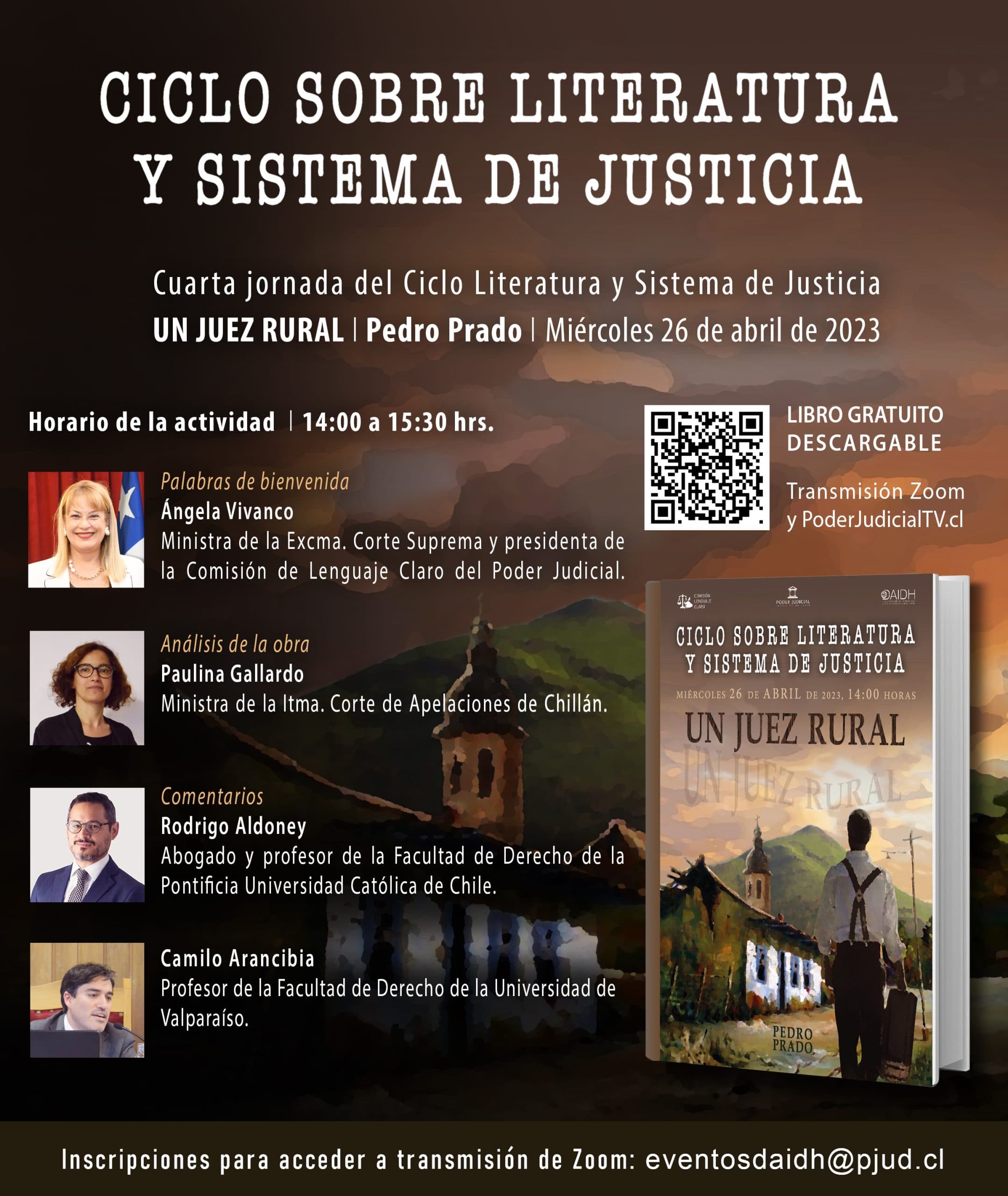 Corte Suprema inicia segunda etapa del ciclo sobre Literatura y Sistema de Justicia con la presentación de la novela chilena “Un juez rural” de Pedro Prado.