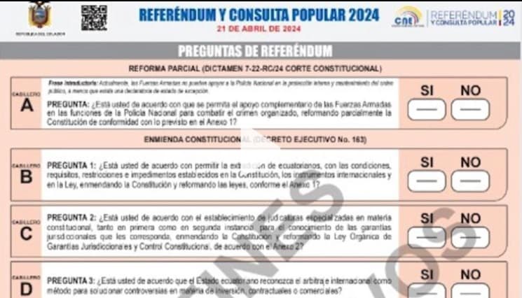 ¿Por qué hay referendo y consulta este domingo en Ecuador y qué cambios legales y constitucionales propone?