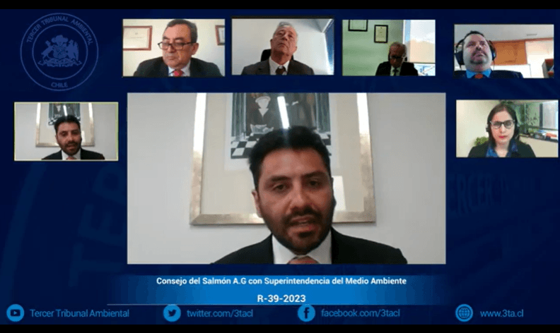 Tercer Tribunal Ambiental realizó audiencia por reclamación del Consejo del Salmón contra Superintendencia del Medio Ambiente.