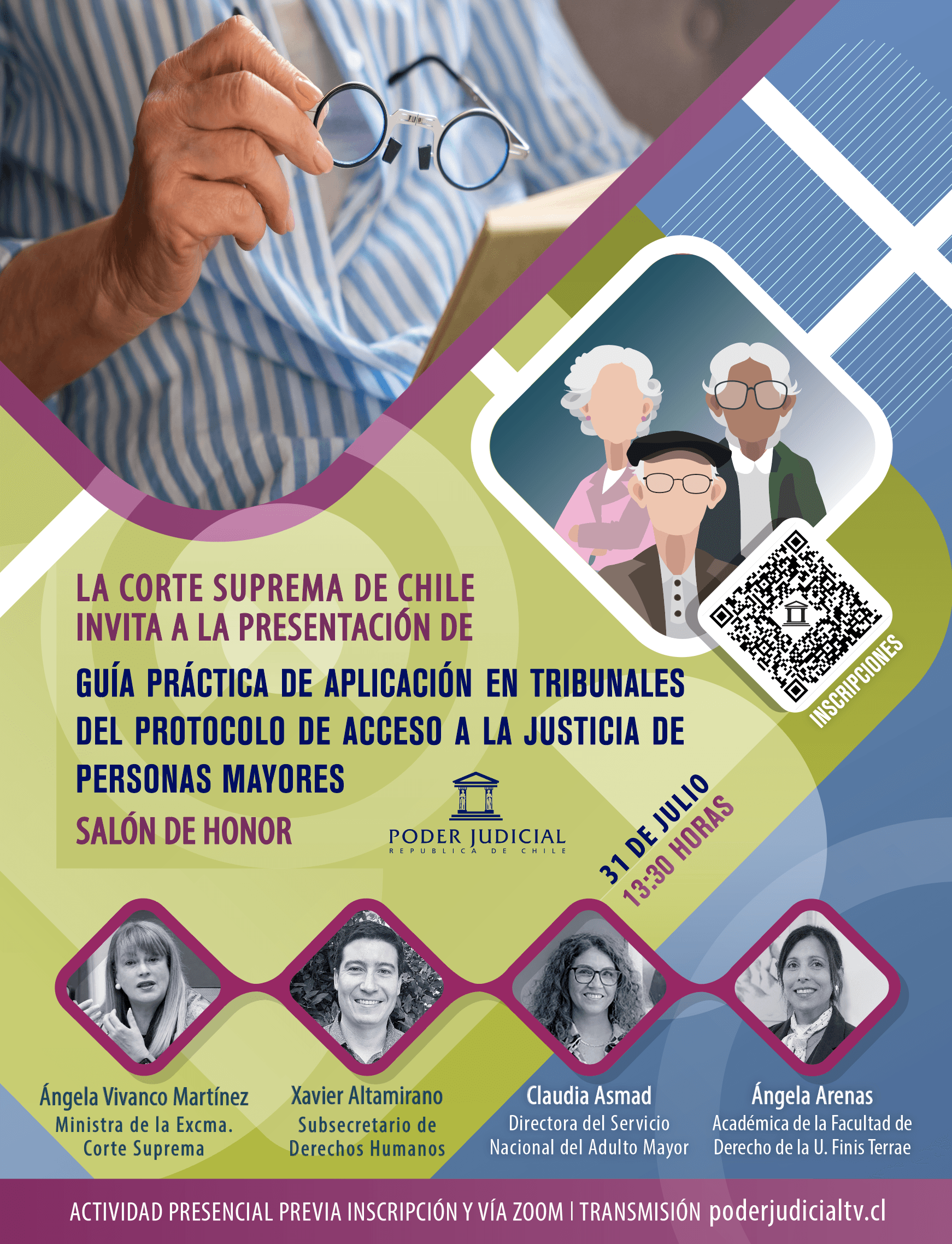 Corte Suprema invita a Presentación de Guía Práctica de Aplicación en Tribunales del Protocolo de Acceso a la Justicia de Personas Mayores.