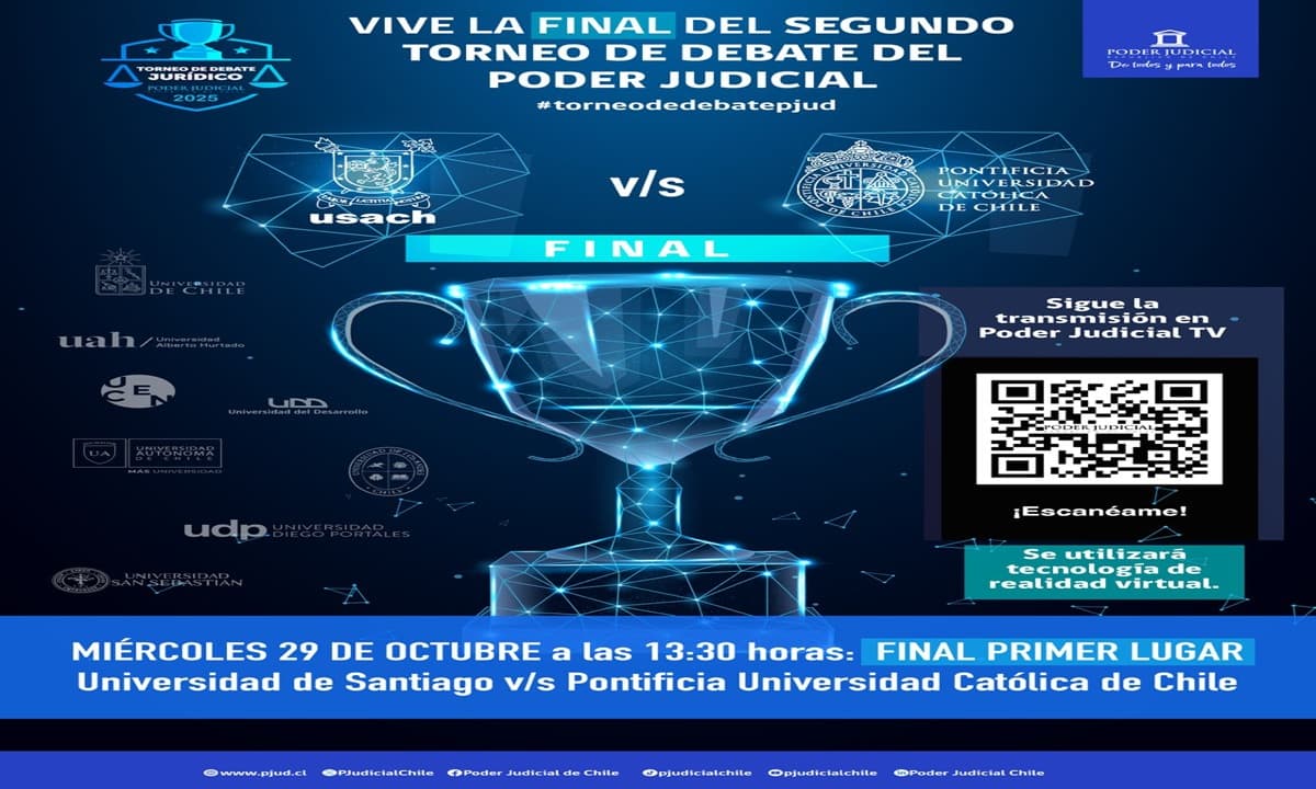 Miércoles 29 de octubre: Final del Torneo de Debate Jurídico de estudiantes de derecho organizado por la Corte de Apelaciones de San Miguel