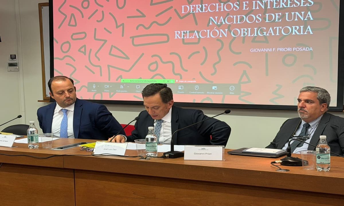 Seminario internacional abordó la obligación como eje del derecho civil patrimonial