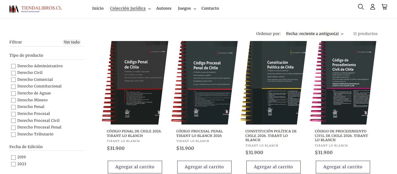 Códigos jurídicos versión anillada 2026 de Tirant Lo Blanch