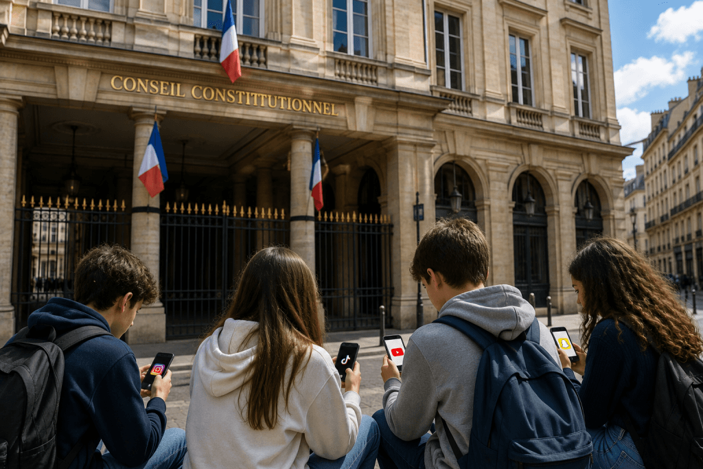 Consejo Constitucional de Francia frena veto a redes sociales para menores de 15 años