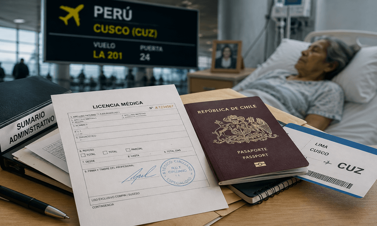 Corte Suprema confirma destitución de funcionario que viajó a Perú con licencia médica por grave estado de salud de su madre