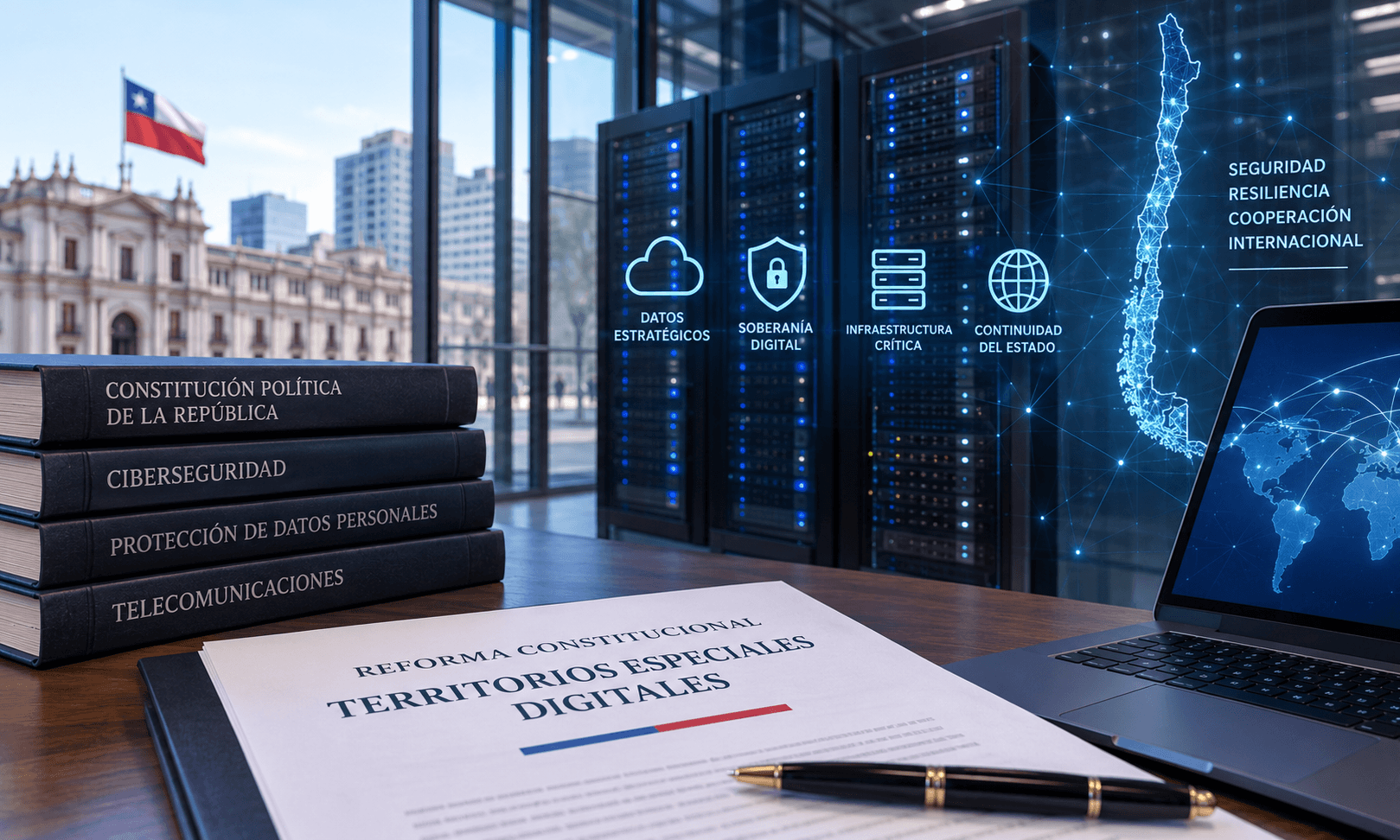 Proyecto de reforma constitucional propone crear “territorios especiales digitales” para fortalecer la soberanía digital de Chile