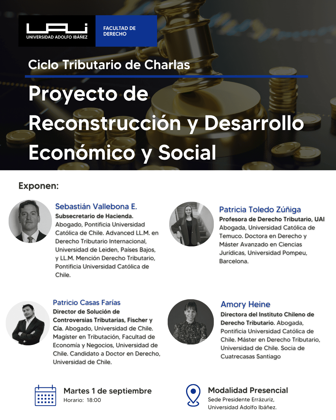 Subsecretario de Hacienda expondrá sobre reforma tributaria 2026 en encuentro sobre reconstrucción económica